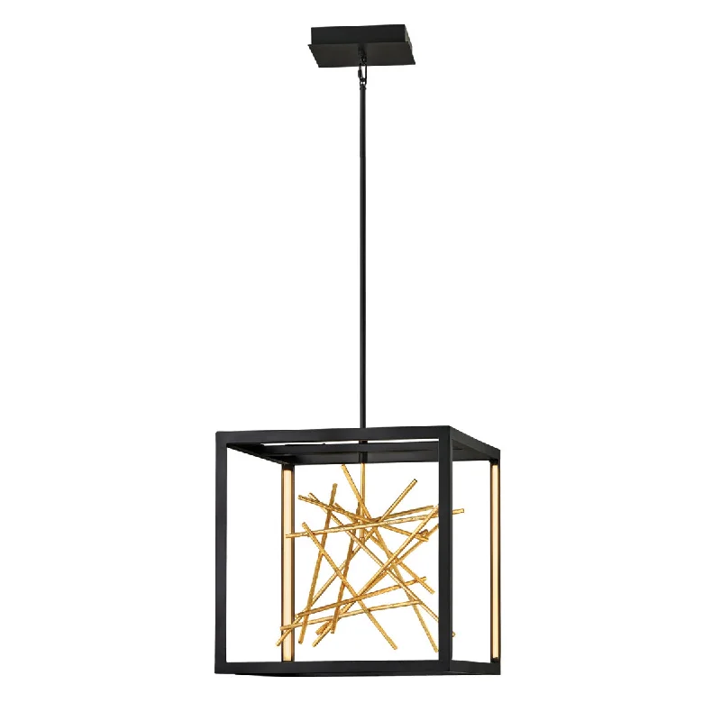 Modern Minimalist Ceiling Lights for Contemporary InteriorsSTX Black Metal & Guided Gold Integrated LED Pendant - ID 12609 Modern Minimalist Ceiling Lights for Contemporary InteriorsSTX Black Metal & Guided Gold Integrated LED Pendant - ID 12609