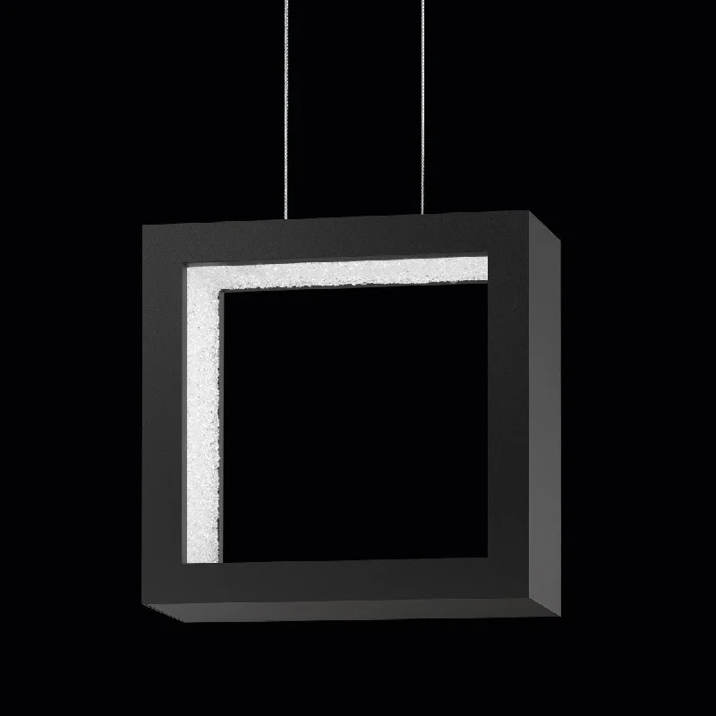 Industrial Style Ceiling Lights with Exposed Bulbs and Metal CagesSwarovski Open ReveaLED in Earth Black  - SRE120E-BK2S