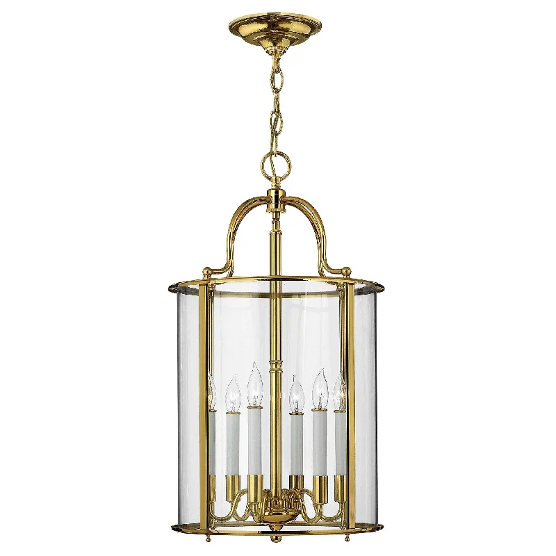 Indian - Themed Ceiling Lights with Intricate Filigree and Mirror WorkSydenham Polished Brass Large Pendant Light with 6 Lights - ID 7297 Indian - Themed Ceiling Lights with Intricate Filigree and Mirror WorkSydenham Polished Brass Large Pendant Light with 6 Lights - ID 7297