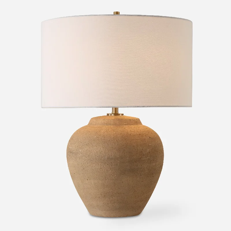 art deco table lamps with geometric shapes for a retro touchTreviso Terracotta Table Lamp