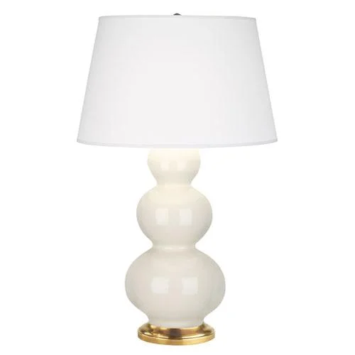 asian inspired table lamps with bamboo accents for a zen atmosphereTriple Gourd Bone Glazed Table Lamp