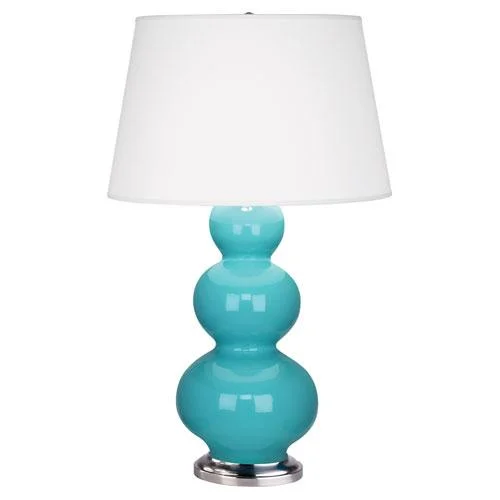 mid century modern table lamps with iconic designs for a stylish studyTriple Gourd Egg Blue Glazed Table Lamp mid century modern table lamps with iconic designs for a stylish studyTriple Gourd Egg Blue Glazed Table Lamp