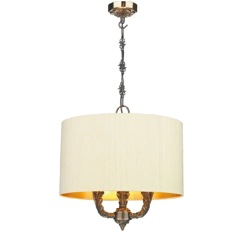 Mediterranean - Style Ceiling Lights with Terra - Cotta and Ceramic DetailsValerio Bronze & Sea Mist Gold/Gold Shade Pendant (shade colour options available) - ID 10164 Mediterranean - Style Ceiling Lights with Terra - Cotta and Ceramic DetailsValerio Bronze & Sea Mist Gold/Gold Shade Pendant (shade colour options available) - ID 10164